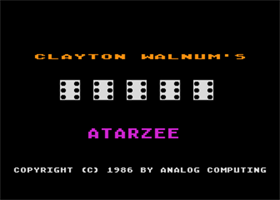 Atarzee - Screenshot - Game Title Image