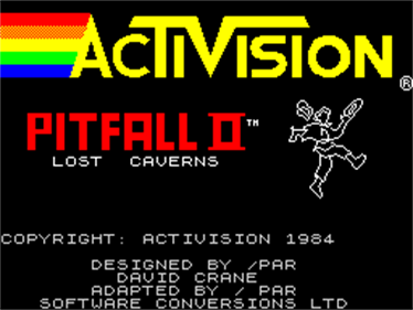 Pitfall II: Lost Caverns - Screenshot - Game Title Image