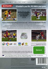 PES 2008: Pro Evolution Soccer - Box - Back Image
