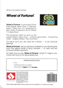 Wheel of Fortune (1987) - Box - Back Image