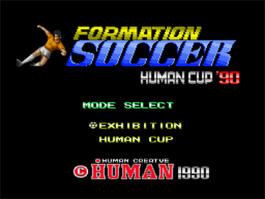 Formation Soccer: Human Cup '90 - Screenshot - Game Title Image