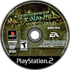 Need for Speed: Most Wanted: Black Edition - Disc Image