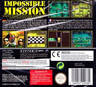 Impossible Mission - Box - Back Image