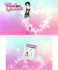 Girls' Fashion Shoot - Screenshot - Game Title Image