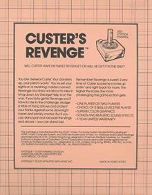 Custer's Revenge - Box - Back Image