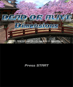 Dead or Alive: Dimensions - Screenshot - Game Title Image