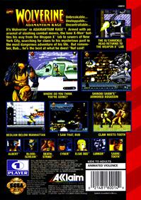 Wolverine: Adamantium Rage - Box - Back Image