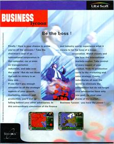 Business Tycoon - Box - Back Image