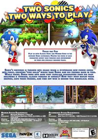 Sonic Generations - Box - Back Image