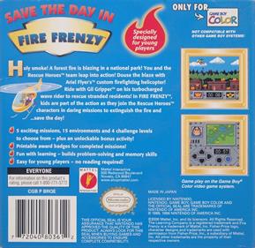 Rescue Heroes: Fire Frenzy - Box - Back Image