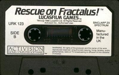 Rescue on Fractalus! - Cart - Back Image