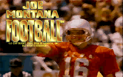 Joe Montana Football - Screenshot - Game Title Image