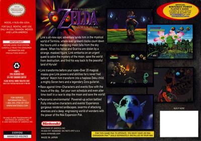 The Legend of Zelda: Majora's Mask - Box - Back Image