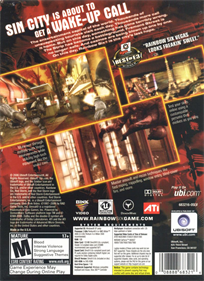 Tom Clancy's Rainbow Six: Vegas - Box - Back Image