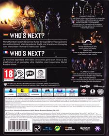Mortal Kombat X - Box - Back Image