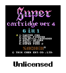 Super Cartridge Ver 4: 6 in 1 - Fanart - Box - Front Image