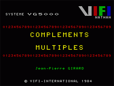 Complements et Multiples - Screenshot - Game Title Image