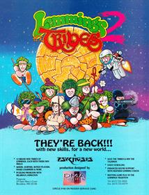Lemmings 2: The Tribes - Advertisement Flyer - Front Image