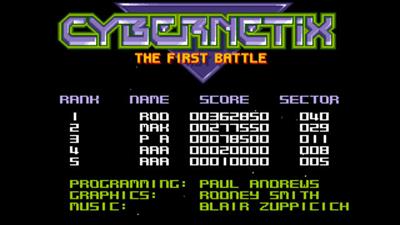 Cybernetix: The First Battle - Screenshot - High Scores Image