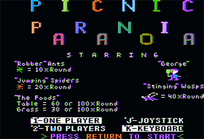 Picnic Paranoia - Screenshot - Game Title Image