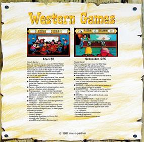 Western Games - Box - Back Image