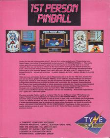 1st Person Pinball - Box - Back Image