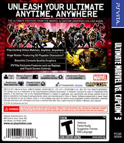 Ultimate Marvel Vs. Capcom 3 - Box - Back Image