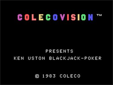 Ken Uston Blackjack/Poker - Screenshot - Game Title Image