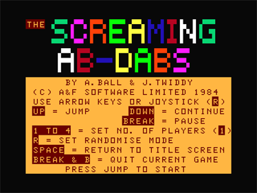 Screaming Abdabs - Screenshot - Game Title Image