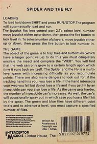 Spider and the Fly - Box - Back Image