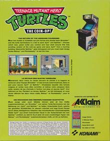 Teenage Mutant Ninja Turtles: The Arcade Game - Box - Back Image