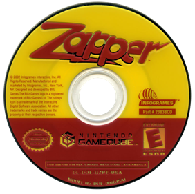 Zapper: One Wicked Cricket - Disc Image