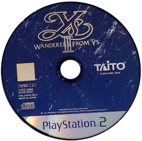 Ys III: Wanderers from Ys - Disc Image