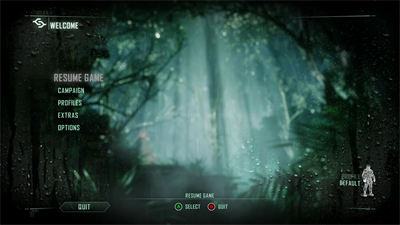 Crysis 3 Remastered - Screenshot - Game Select Image