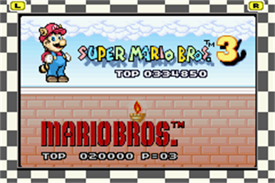 Super Mario Advance 4: Super Mario Bros. 3 - Screenshot - Game Select Image