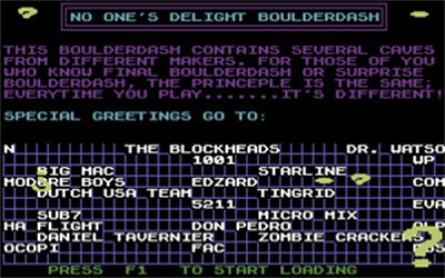Delight Boulder Dash 1 - Screenshot - Game Title Image