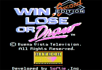 Win, Lose or Draw: Second Edition - Screenshot - Game Title Image