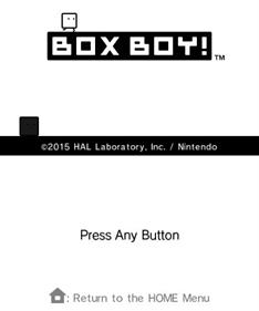 BoxBoy! - Screenshot - Game Title Image