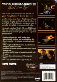 Wing Commander III: Heart of the Tiger - Box - Back Image