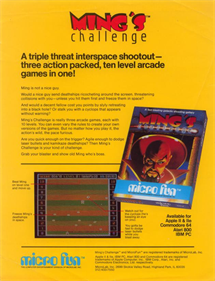 Ming's Challenge - Box - Back Image