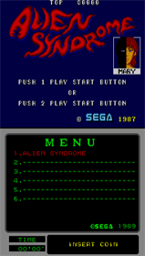 Alien Syndrome (Mega-Tech) - Screenshot - Game Title Image