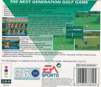 PGA Tour 96 - Box - Back Image