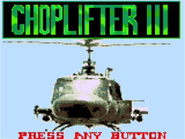 Choplifter III - Screenshot - Game Title Image