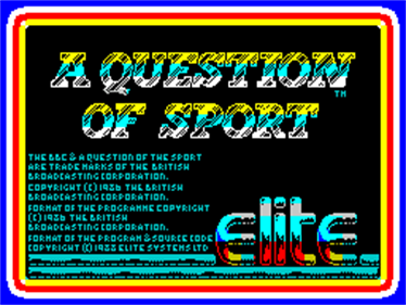 A Question of Sport  - Screenshot - Game Title Image