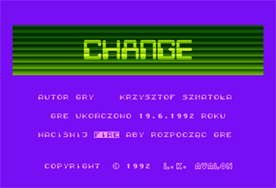 Change - Screenshot - Game Title Image