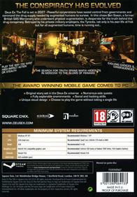 Deus Ex: The Fall - Box - Back Image