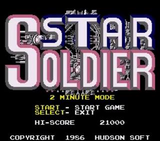Star Soldier: 2 Minute Mode - Screenshot - Game Title Image