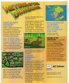 Return of the Dinosaurs - Box - Back Image