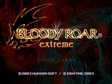 Bloody Roar: Extreme - Screenshot - Game Title Image