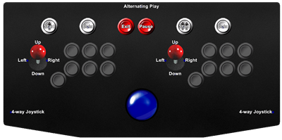 Jr. Pac-man - Arcade - Controls Information Image